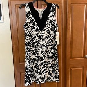 Kate & Sam Summer Dress size Small Black & White Botanical Print